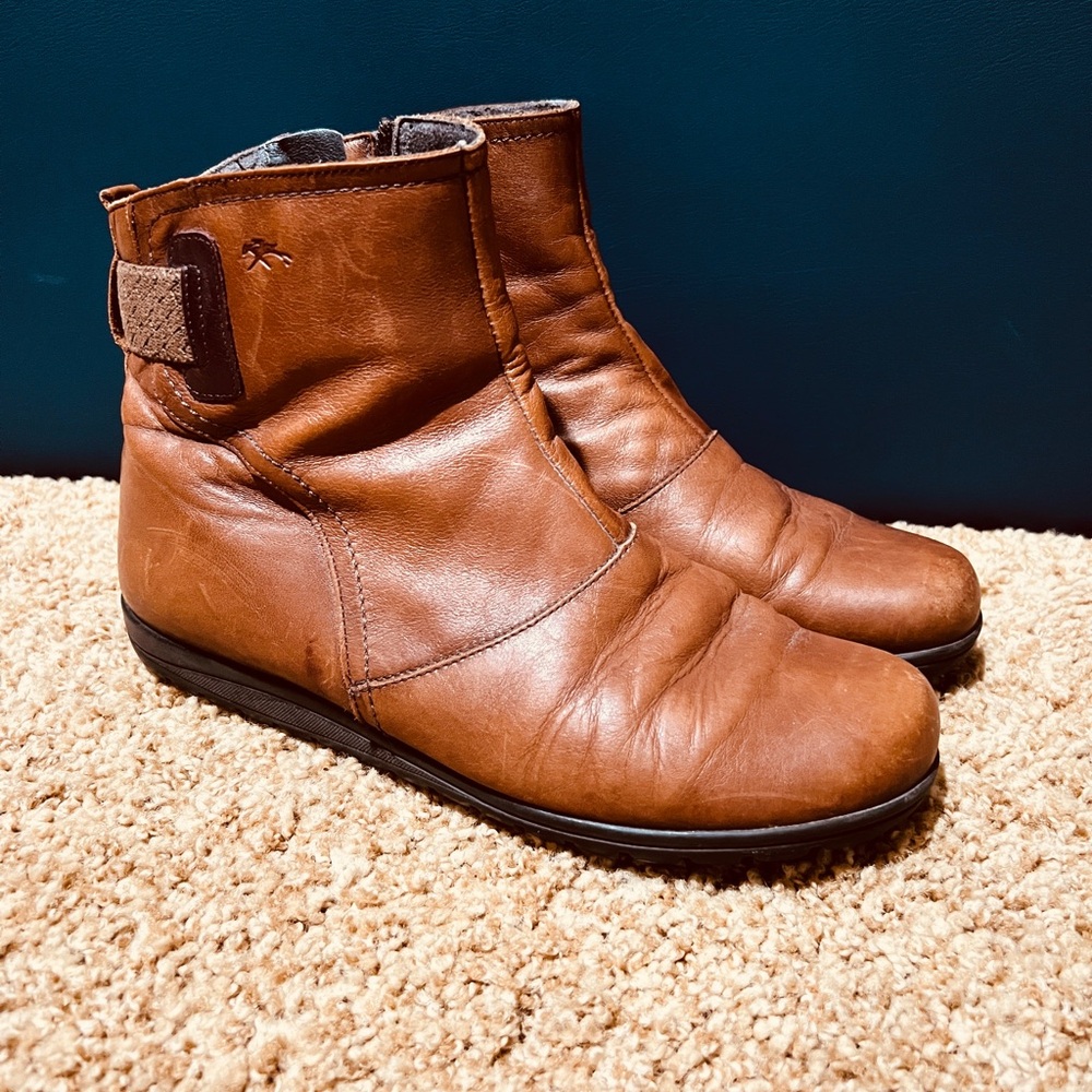 Women’s Brown Leather Ankle Booties